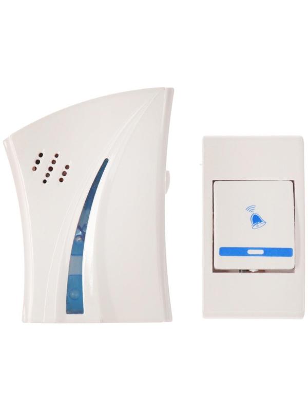 Звонок Luazon LZDV-15, беспроводной, 2хAА (не в комплекте), LR23A, бело-голубой