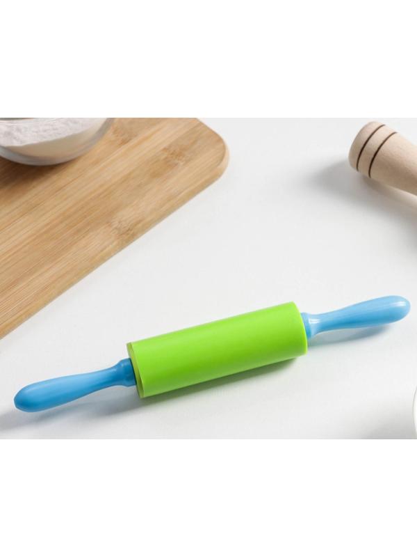 Набор для лепки пельменей Доляна, 3 предмета, формы d=7,5 и 10 см, скалка МИКС