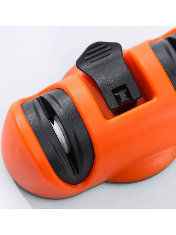 Точилка для металлических ножей с полировкой, на присоске «Профи», цвет МИКС