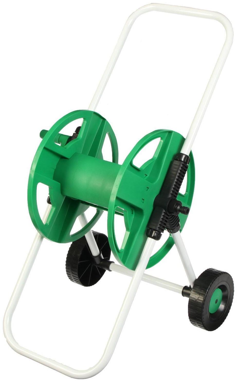 Катушка для шланга до 40 метров, на колёсах, металл, pvc-пластик