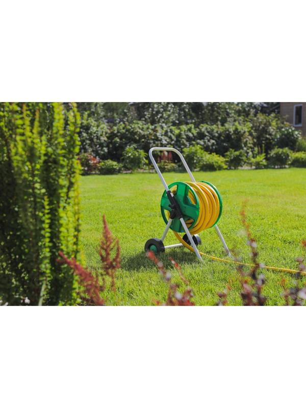 Катушка для шланга до 40 метров, на колёсах, металл, pvc-пластик