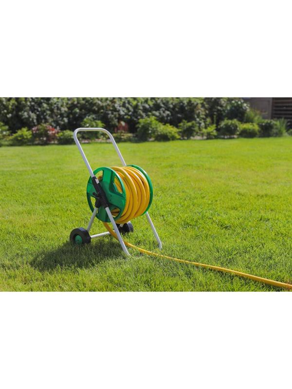 Катушка для шланга до 40 метров, на колёсах, металл, pvc-пластик