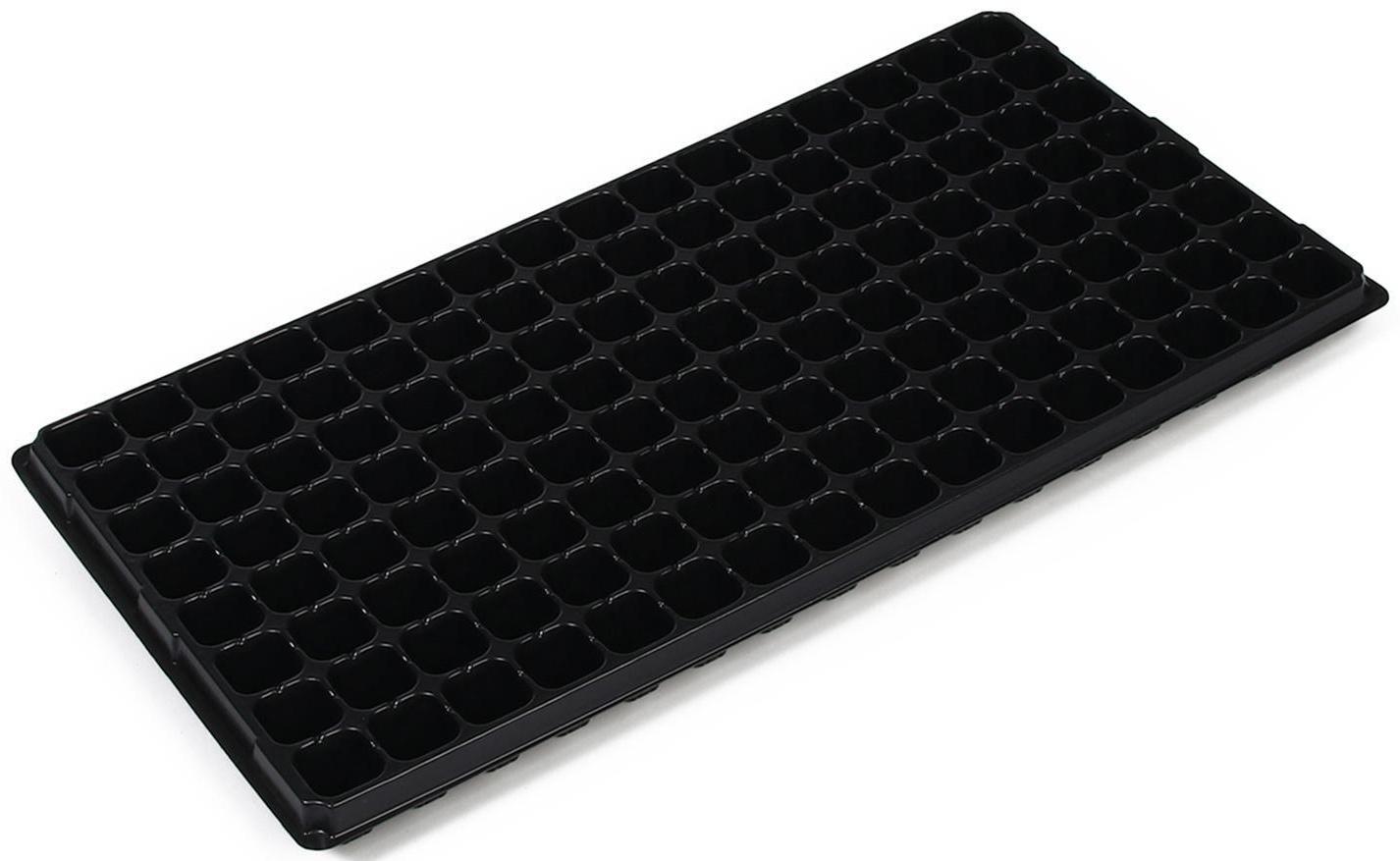 Кассета для рассады, 128 ячеек по 15 мл, чёрная, Greengo