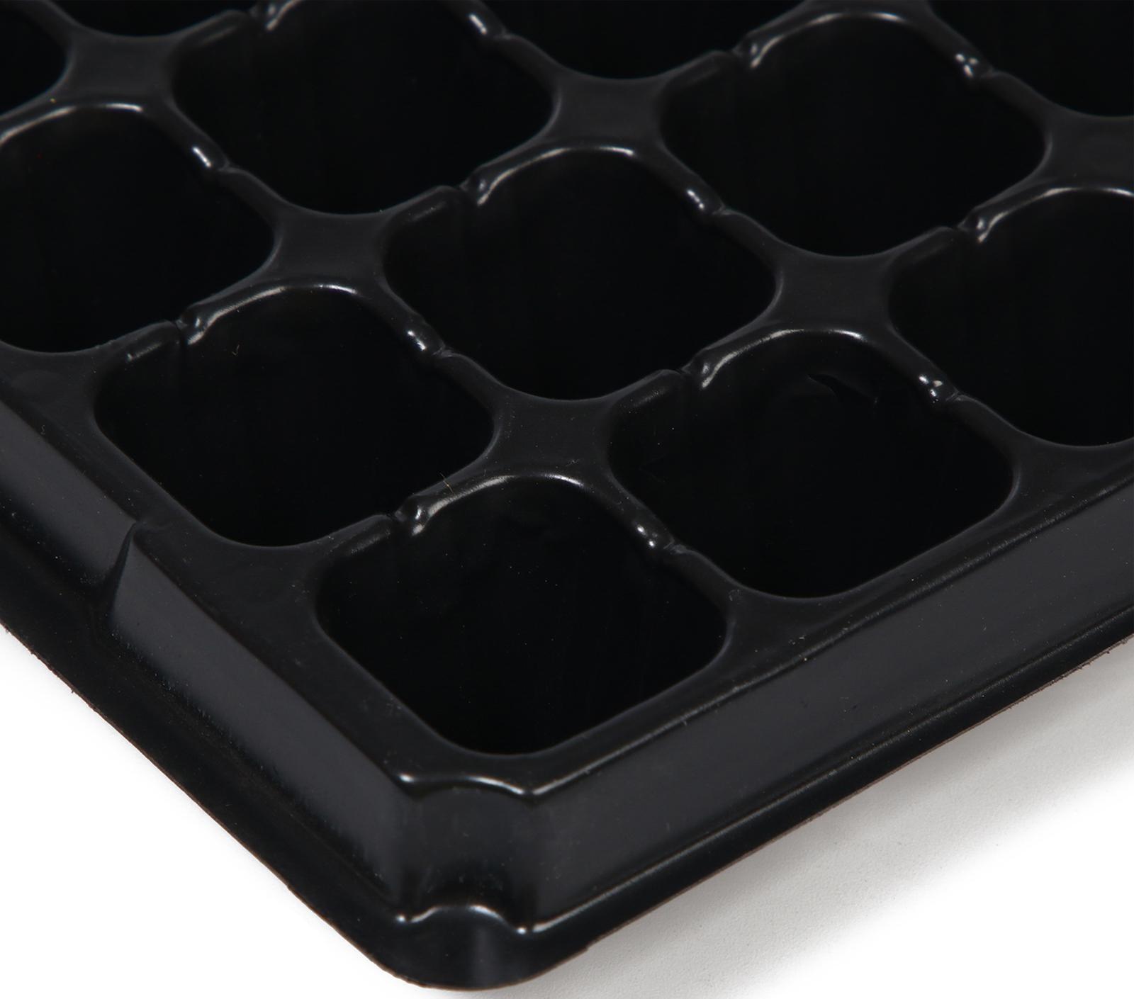 Кассета для рассады, 128 ячеек по 15 мл, чёрная, Greengo