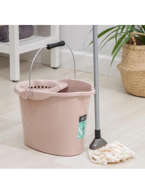 Набор для уборки МОП «Ориджинал», ведро со сливом 12 л, швабра 110 см, цвет МИКС