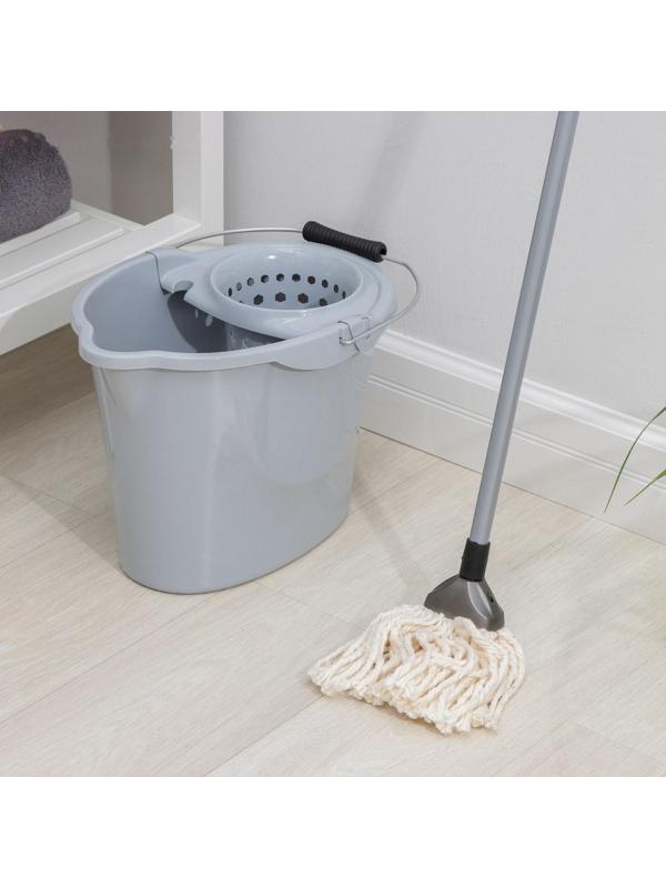 Набор для уборки МОП «Ориджинал», ведро со сливом 12 л, швабра 110 см, цвет МИКС