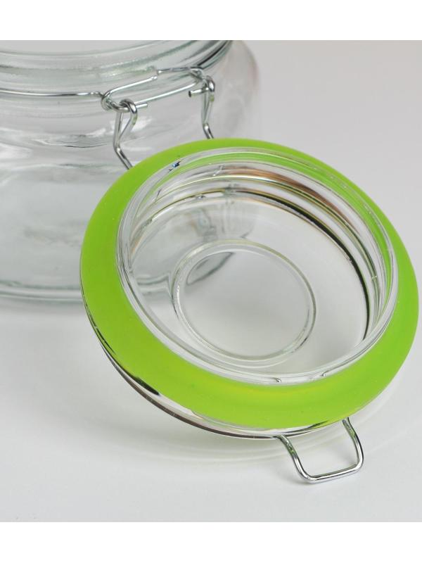 Банка стеклянная для сыпучих продуктов «Радуга», 500 мл, 11×10 см, цвет МИКС