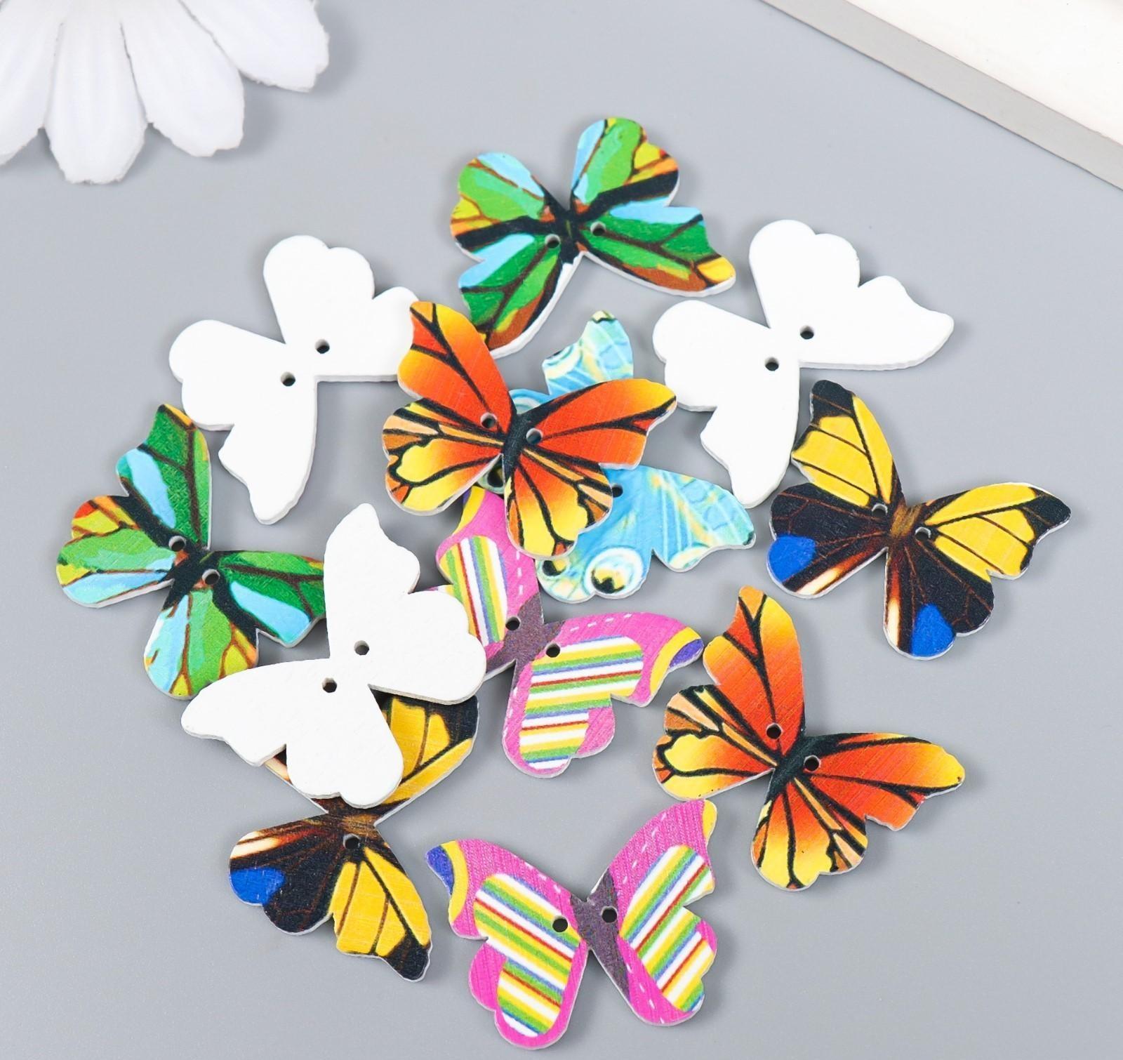 Набор пуговиц декоративных дерево 