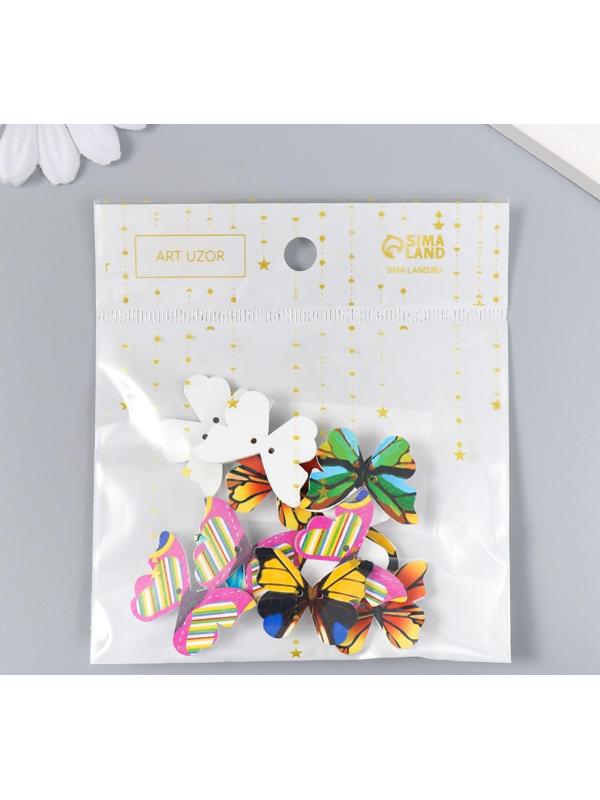 Набор пуговиц декоративных дерево 