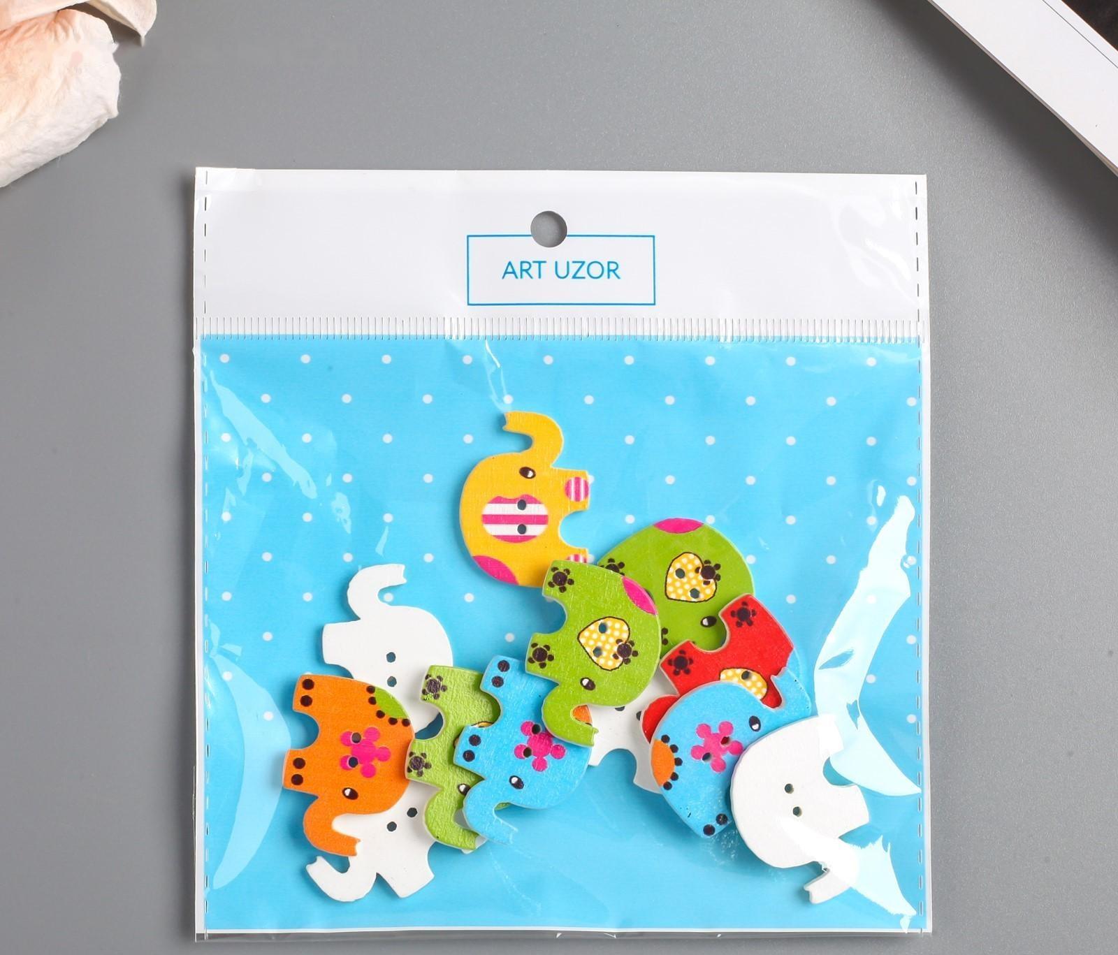 Набор пуговиц декоративных дерево 