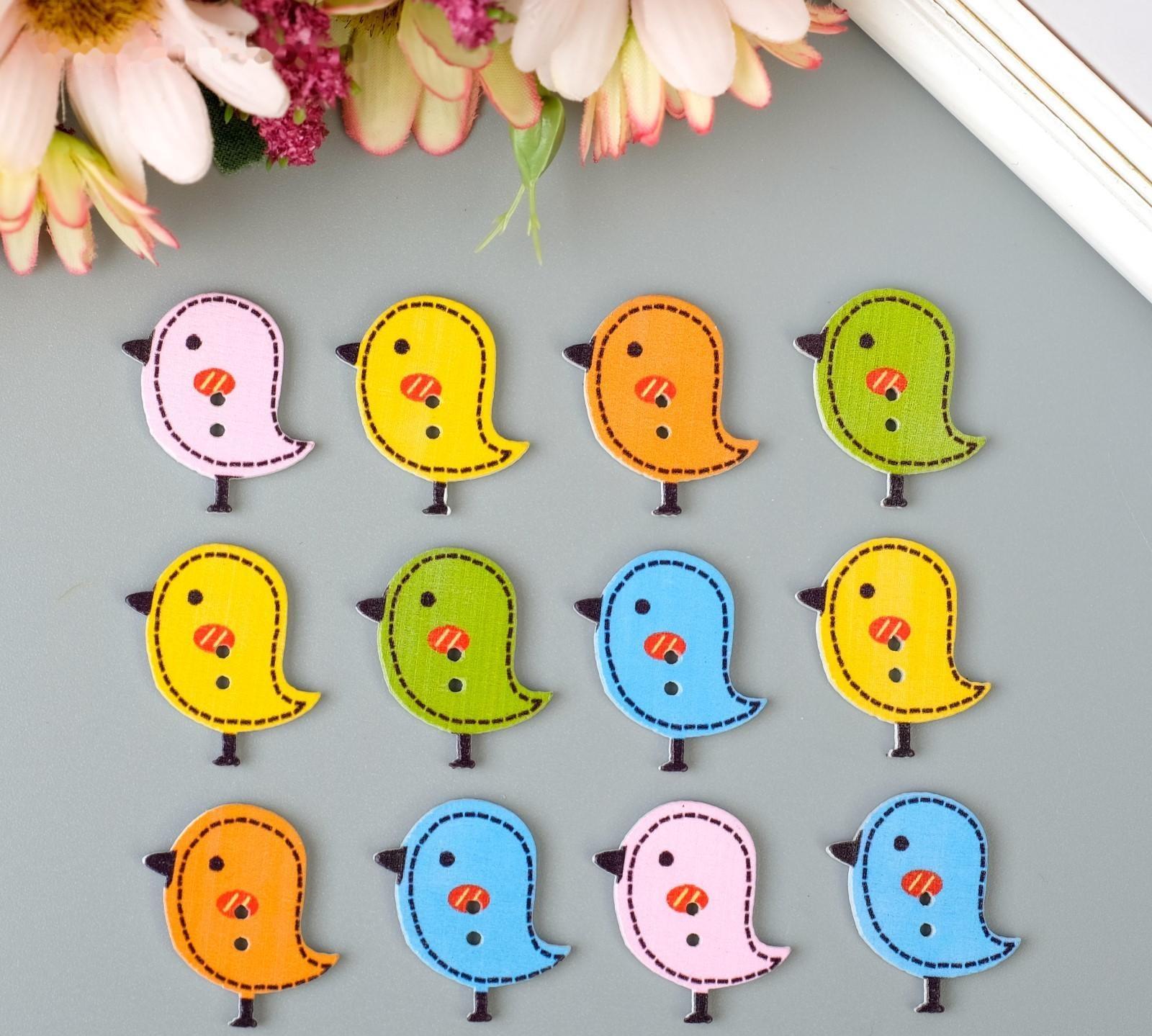 Набор пуговиц декоративных дерево 