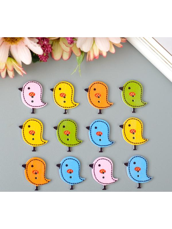 Набор пуговиц декоративных дерево 