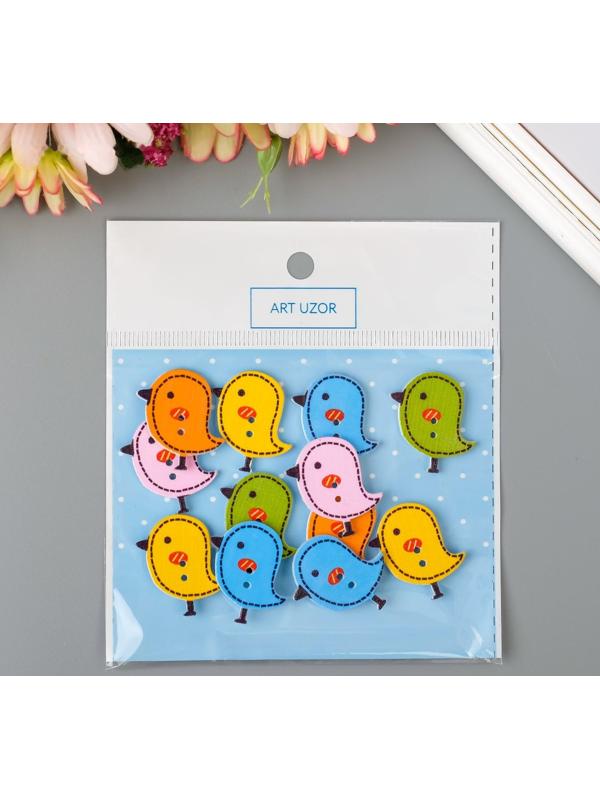 Набор пуговиц декоративных дерево 