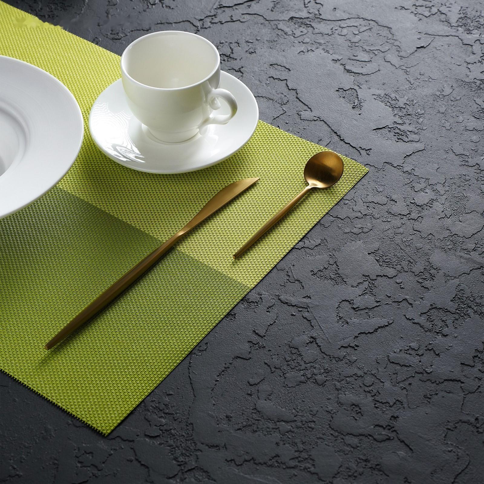 Салфетка сервировочная на стол «Настроение», 45×30 см, цвет зелёный