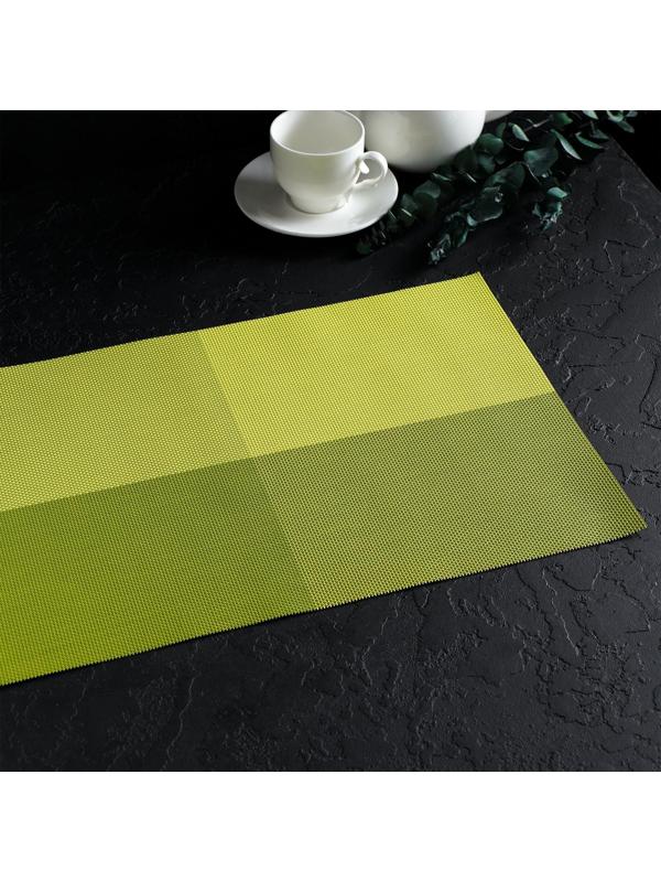 Салфетка сервировочная на стол «Настроение», 45×30 см, цвет зелёный