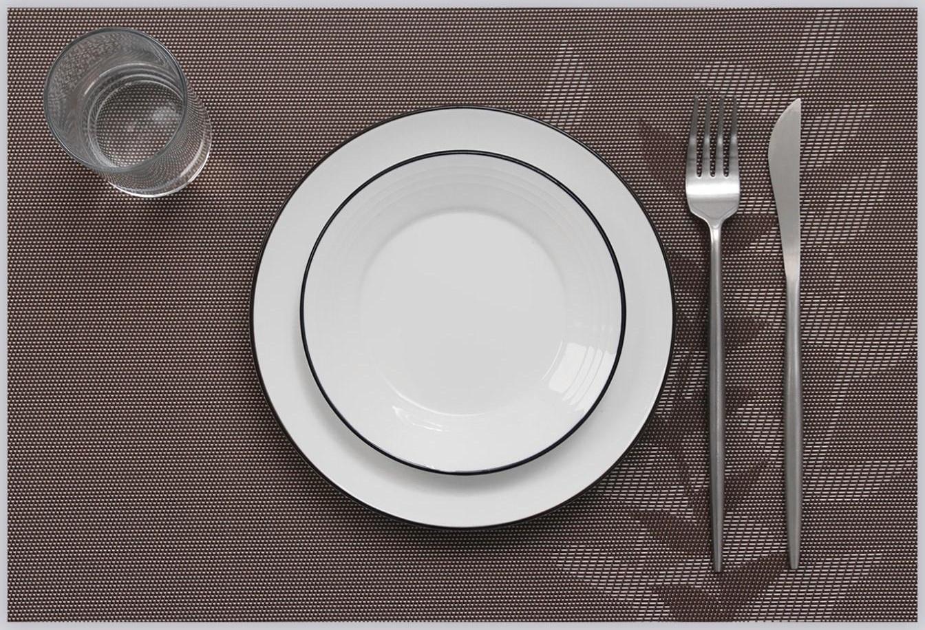 Салфетка сервировочная на стол «Росток», 45×30 см, цвет серый