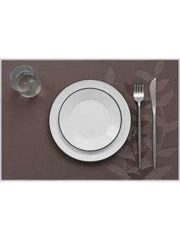 Салфетка сервировочная на стол «Росток», 45×30 см, цвет серый