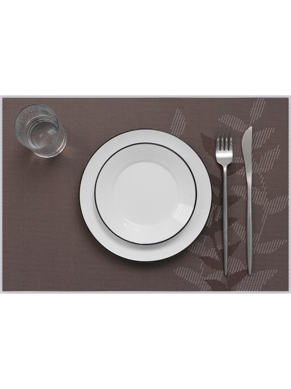 Салфетка сервировочная на стол «Росток», 45×30 см, цвет серый