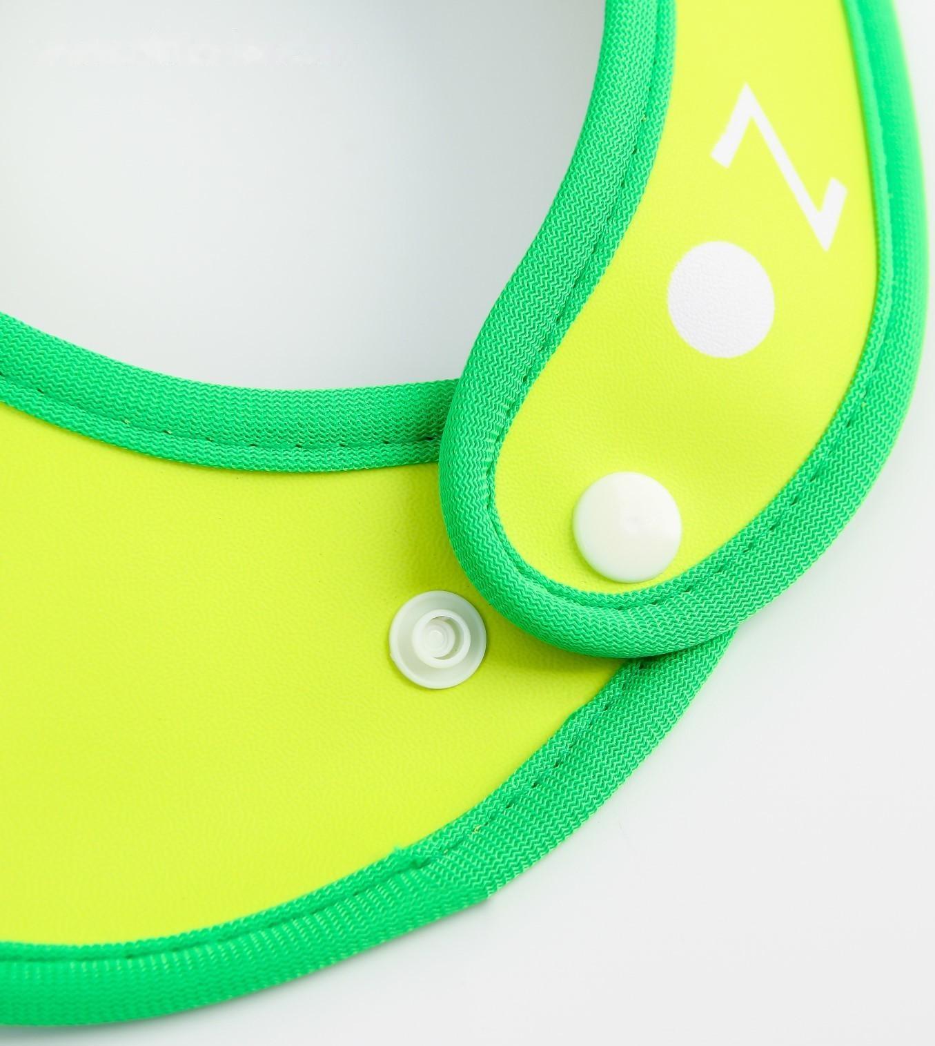 Нагрудник для кормления/слюнявчик непромокаемый с карманом «Лягушка» из клеёнки, на кнопках