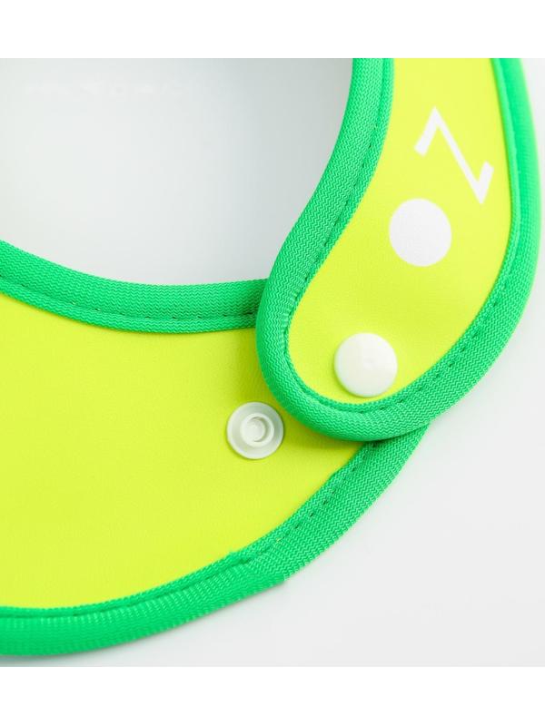 Нагрудник для кормления/слюнявчик непромокаемый с карманом «Лягушка» из клеёнки, на кнопках