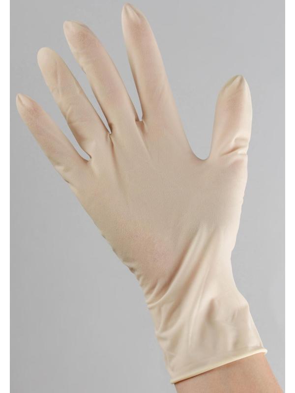 Перчатки хозяйственные латексные, размер S, 10 шт, цвет белый