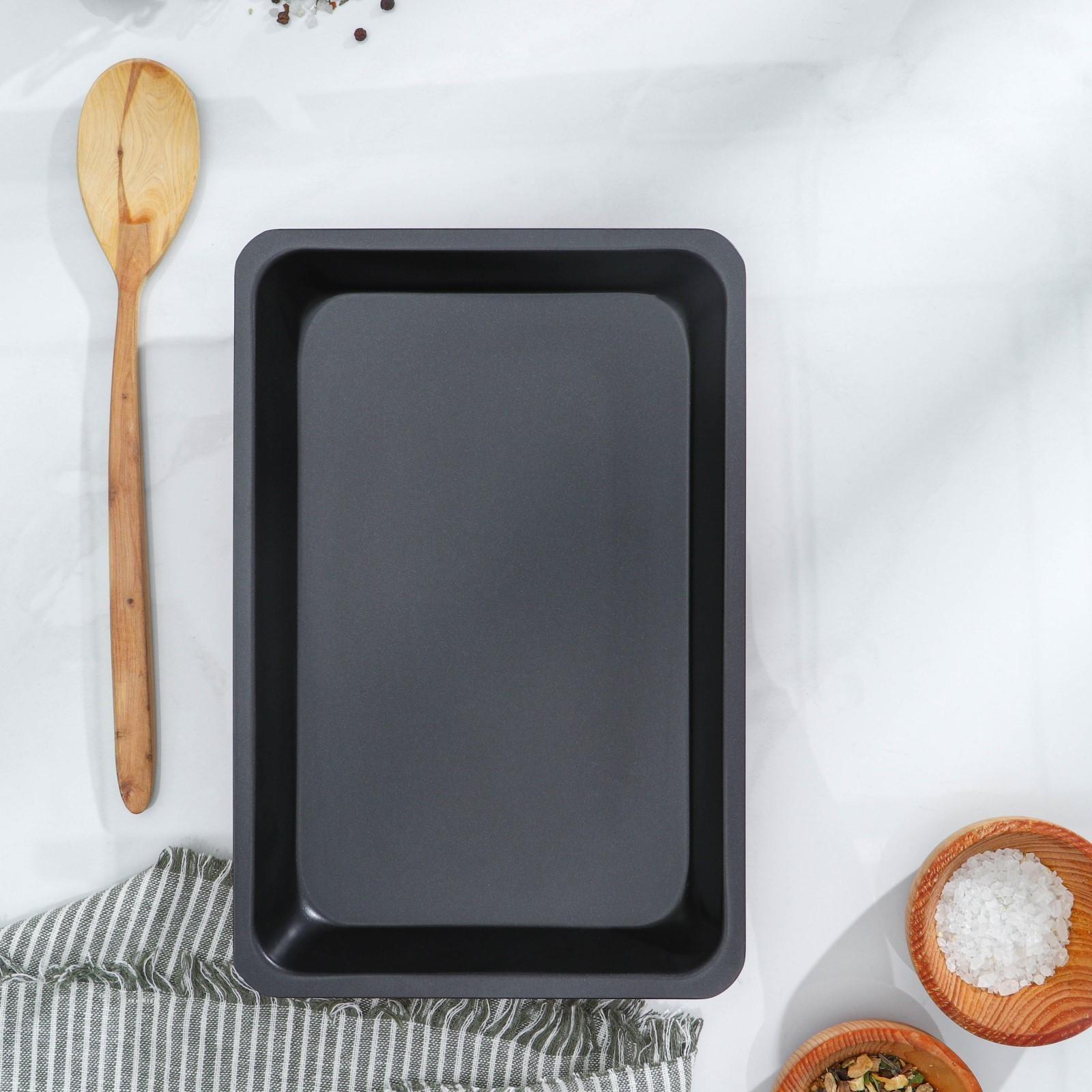 Противень Доляна «Ренард. Прямоугольник», 25×17×3 см, антипригарное покрытие, цвет красный