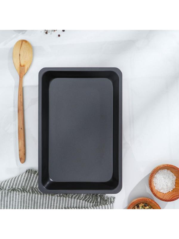 Противень Доляна «Ренард. Прямоугольник», 25×17×3 см, антипригарное покрытие, цвет красный