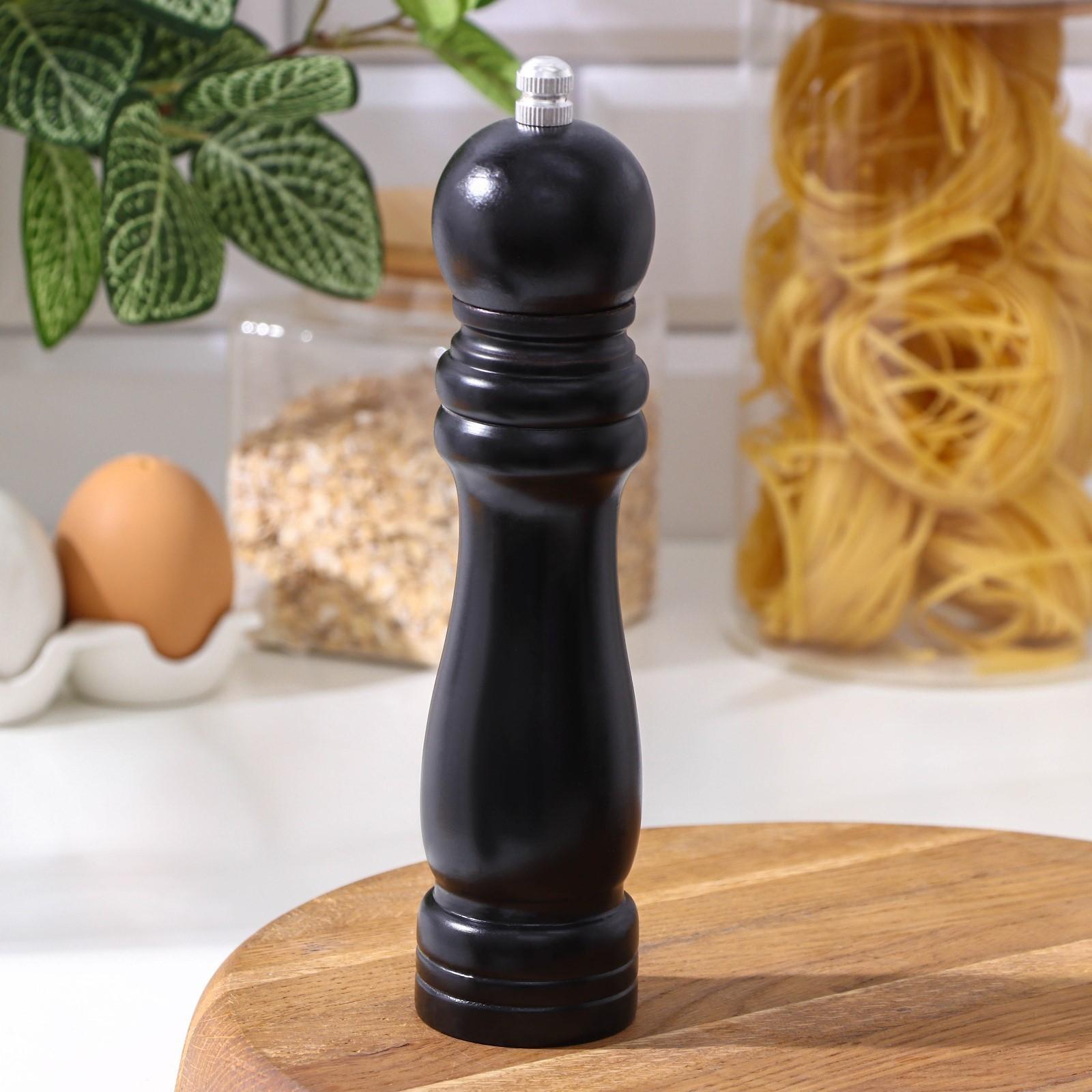 Мельница для специй, 21×4,5 см, металлический механизм, цвет чёрное дерево