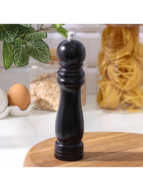 Мельница для специй, 21×4,5 см, металлический механизм, цвет чёрное дерево