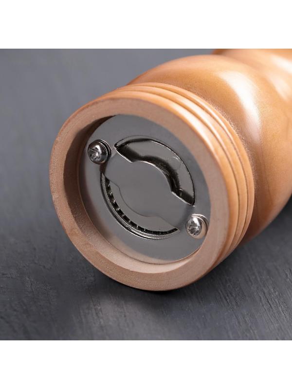 Мельница для специй, 13,5×4,5 см, металлический механизм, цвет светлое дерево