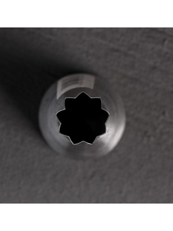 Насадка кондитерская «Открытая звезда», d=3,4 см, выход 1,6 см, нержавеющая сталь