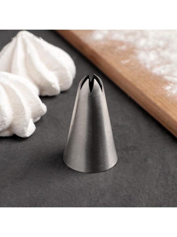 Насадка кондитерская «Закрытая звезда», d=3 см, выход 1,2 см, нержавеющая сталь