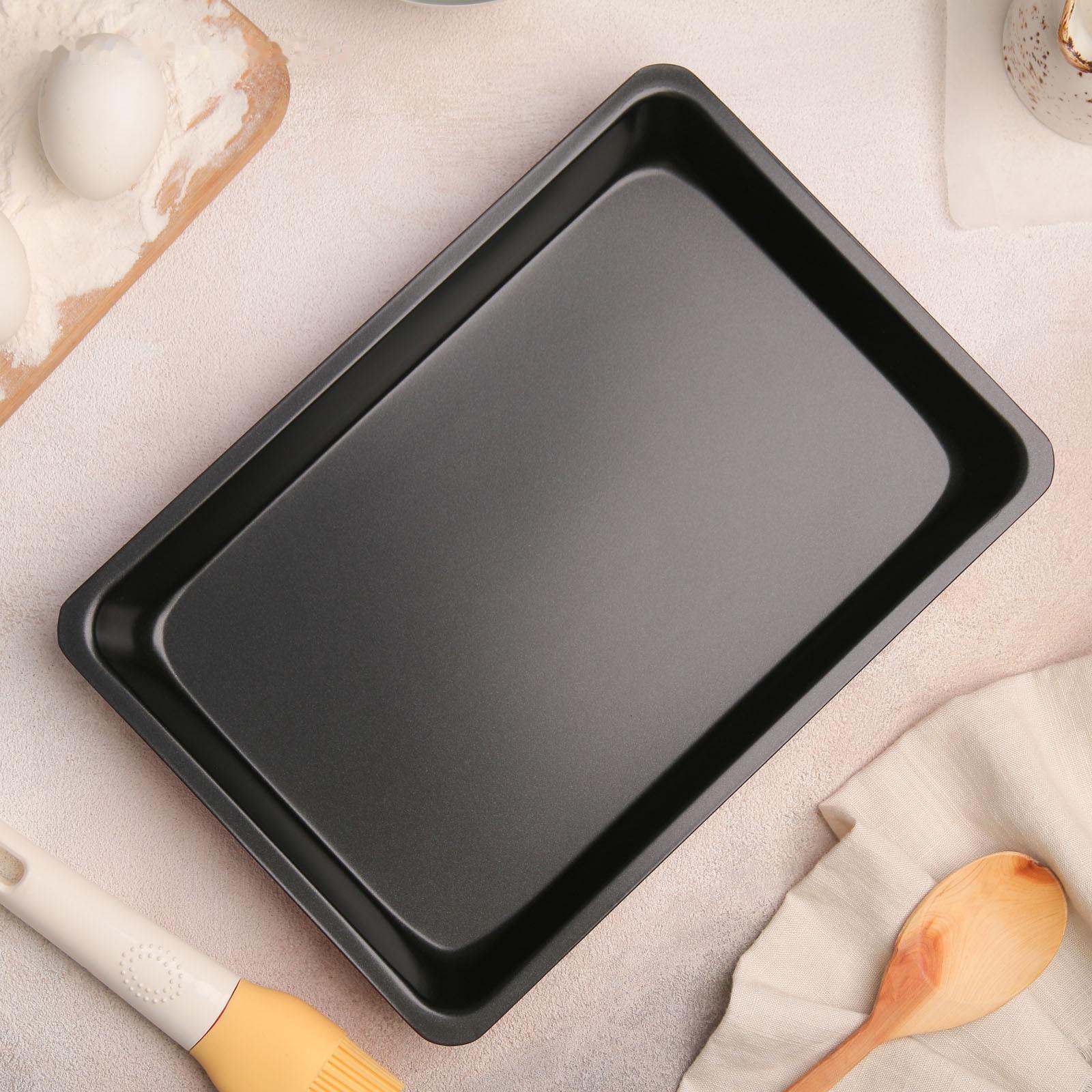 Противень Доляна «Ренард. Прямоугольник», 28×19×3 см, антипригарное покрытие, цвет красный