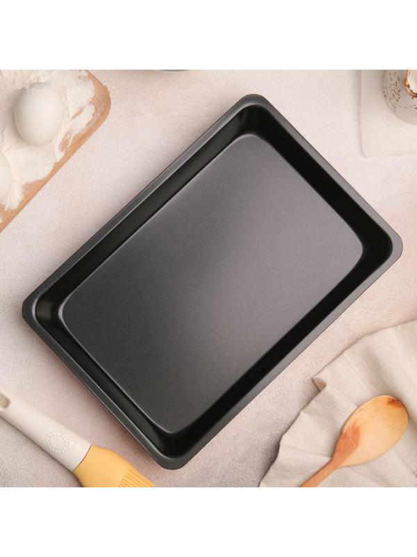 Противень Доляна «Ренард. Прямоугольник», 28×19×3 см, антипригарное покрытие, цвет красный