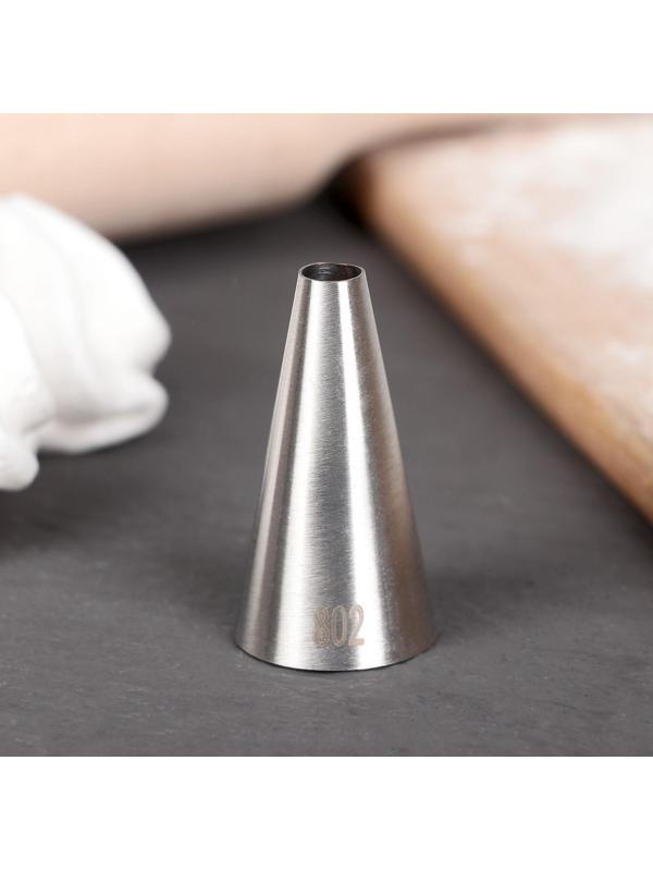 Насадка кондитерская «Трубочка», d=2,4 см, выход 0,6 см, нержавеющая сталь