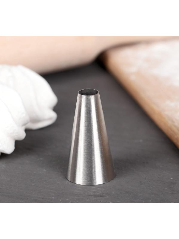 Насадка кондитерская «Трубочка», d=2,3 см, выход 0,8 см, нержавеющая сталь