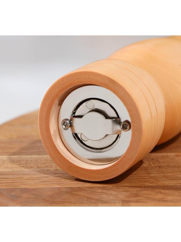 Мельница для специй, 25×5 см, металлический механизм, цвет светлое дерево