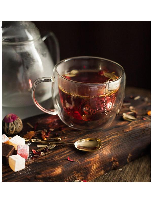 Кружка стеклянная с двойными стенками Magistro «Дуо», 200 мл, 12×8,5×7,5