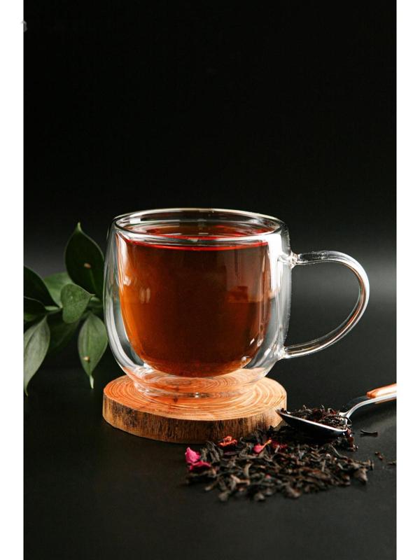 Кружка стеклянная с двойными стенками Magistro «Дуо», 200 мл, 12×8,5×7,5