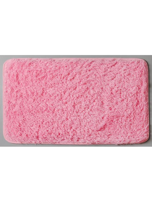 Коврик для ванной прямоугольный Доляна «Пушистик», 50×80 см, цвет розовый