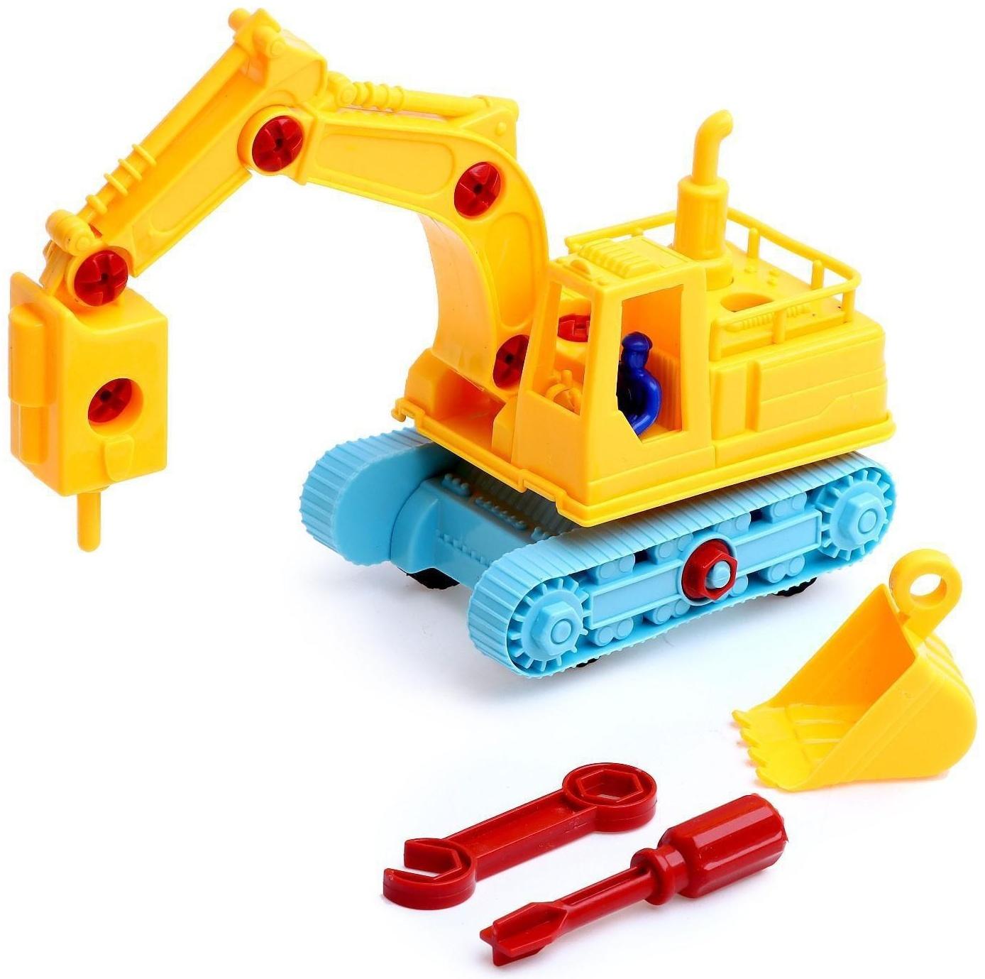 Конструктор Машина «Экскаватор», 33 детали, МИКС