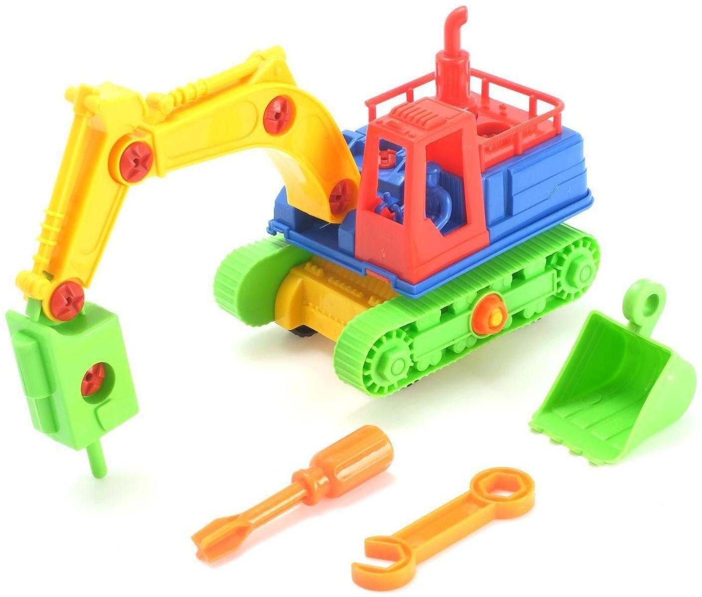 Конструктор Машина «Экскаватор», 33 детали, МИКС