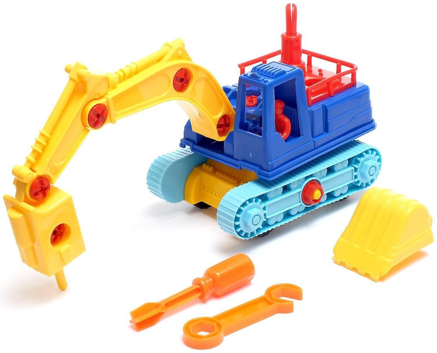 Конструктор Машина «Экскаватор», 33 детали, МИКС