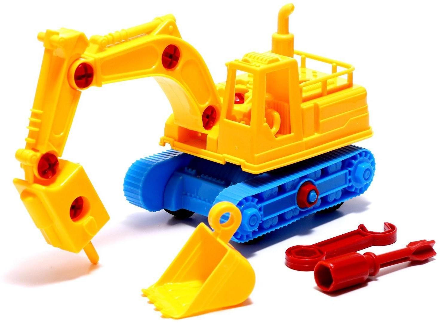 Конструктор Машина «Экскаватор», 33 детали, МИКС