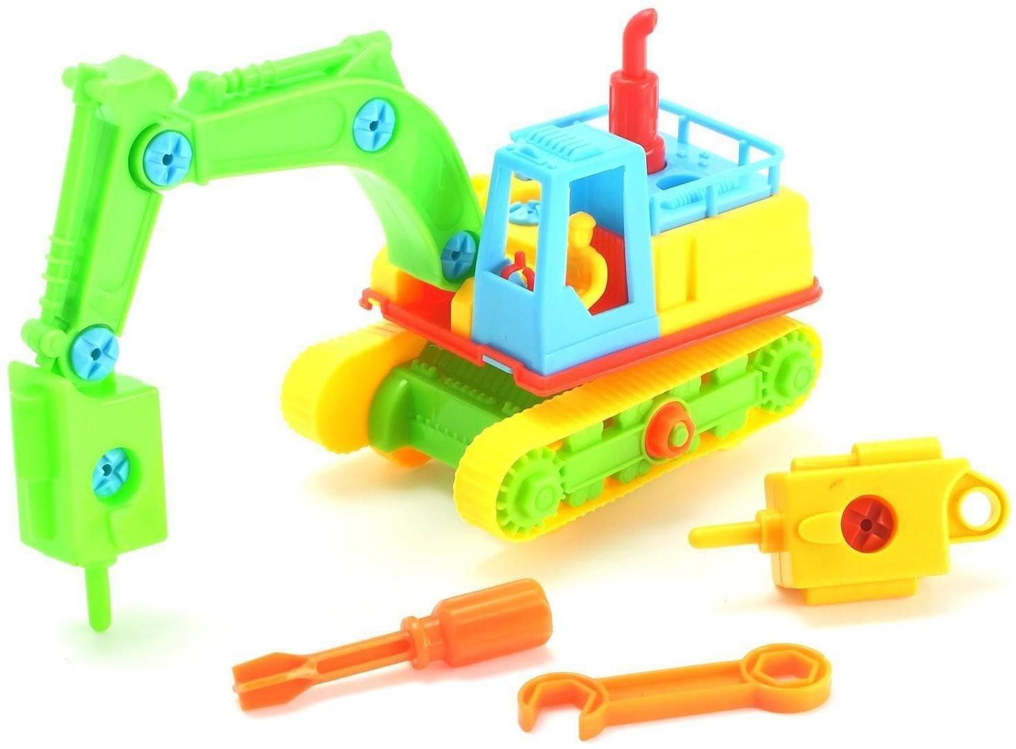 Конструктор Машина «Экскаватор», 33 детали, МИКС