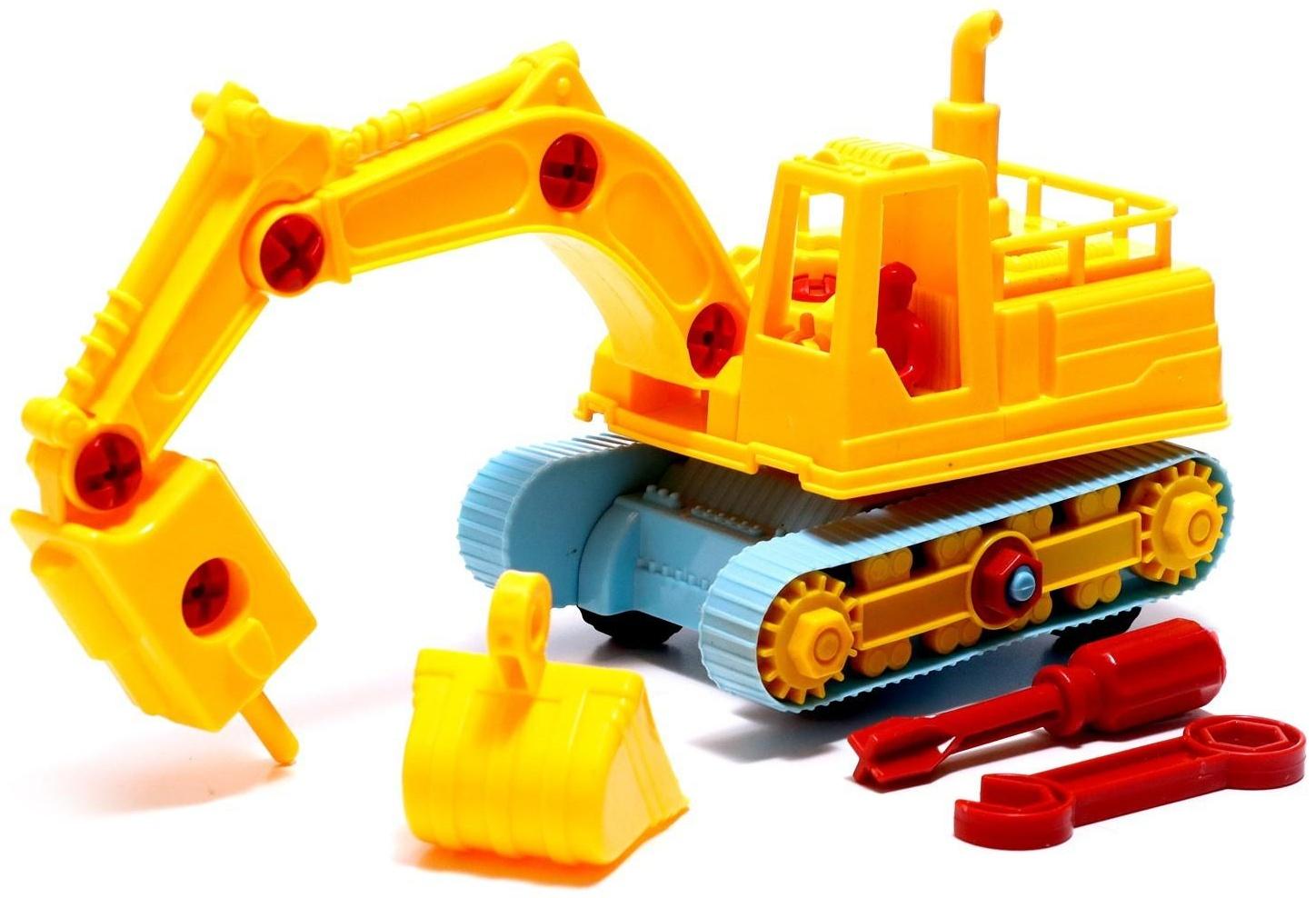Конструктор Машина «Экскаватор», 33 детали, МИКС