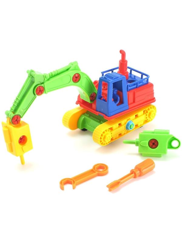 Конструктор Машина «Экскаватор», 33 детали, МИКС