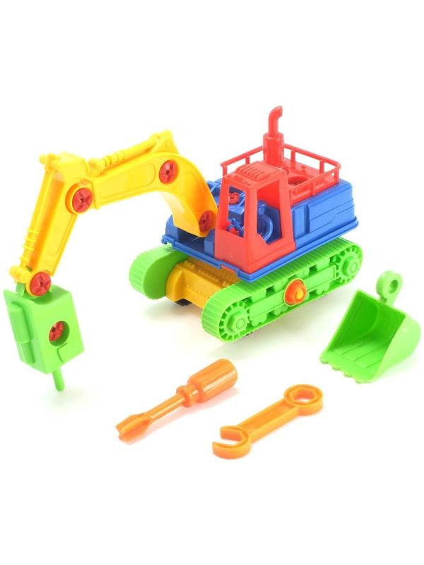 Конструктор Машина «Экскаватор», 33 детали, МИКС