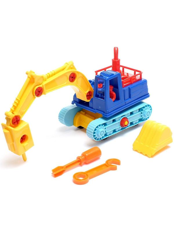 Конструктор Машина «Экскаватор», 33 детали, МИКС