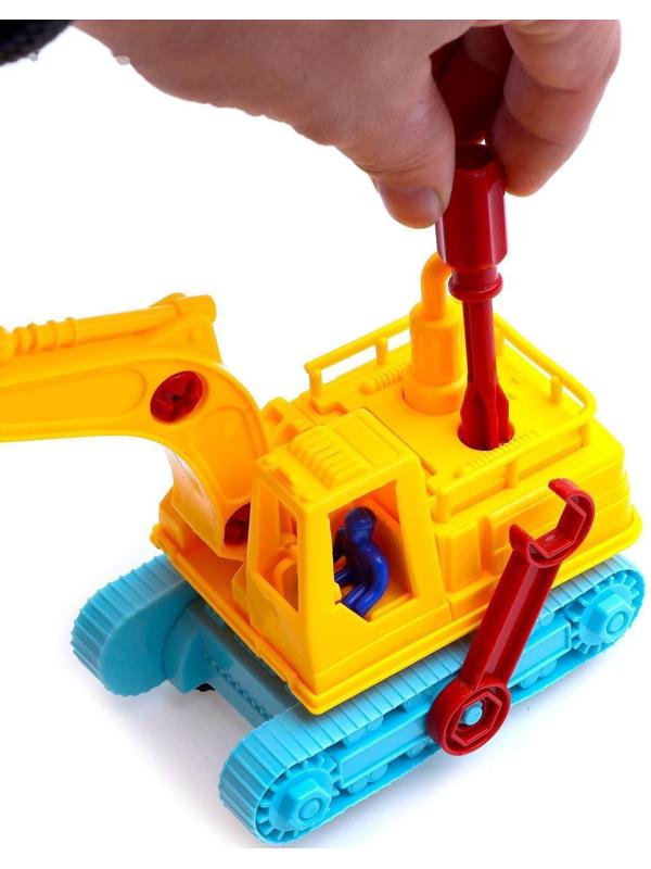 Конструктор Машина «Экскаватор», 33 детали, МИКС